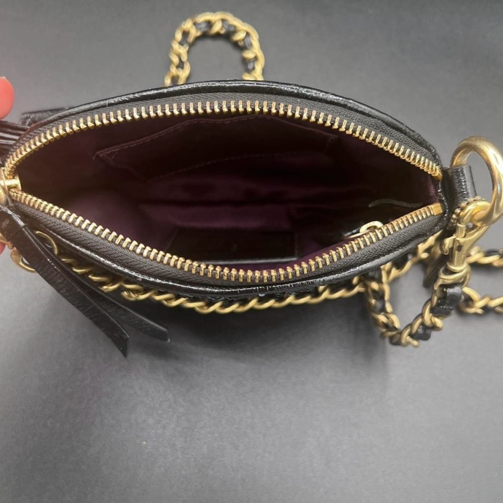 Coach Poppy Black Sequin Wristlet with Gold Chain Strap. EUC - Picture 7 of 9